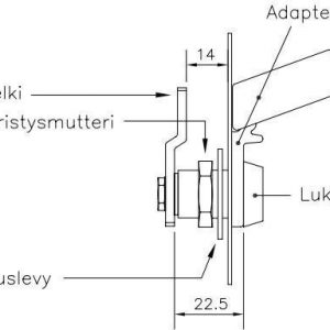 Abloy-lukon adapteri EAL 3.17