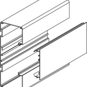 Johtokanavan runko Ductel Twist 170x65 TB1710-1 alumiini