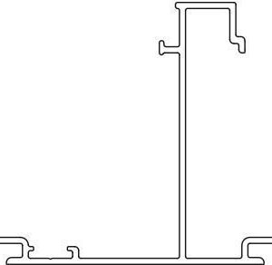 Johtokanavan runko Ductel Twist 170x65 TB1740-1 alumiini