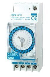 Kellokytkin Orbis DUO QRD 16A/250V 30min varakäynti 150h vaihtokosketin