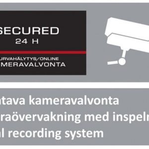 Kotikamera Kotihälytin.fi varoituskyltti 1 kpl iso