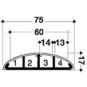 Kynnyslistakanava SL18x75x2000 PVC tumma harmaa