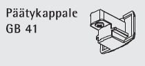 Päätykappale GB41-3 valkoinen