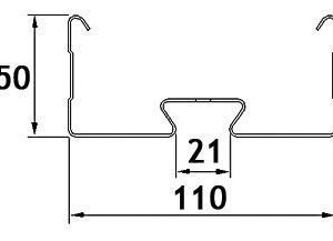 Valaisinripustuskisko MEK 110M 6m valkoinen